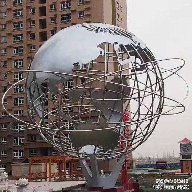 地球儀雕塑點擊，景觀雕塑，現代地球儀雕塑廠家