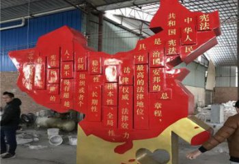 地圖雕塑制作，陸地擺件，不銹鋼地圖雕塑制造廠家