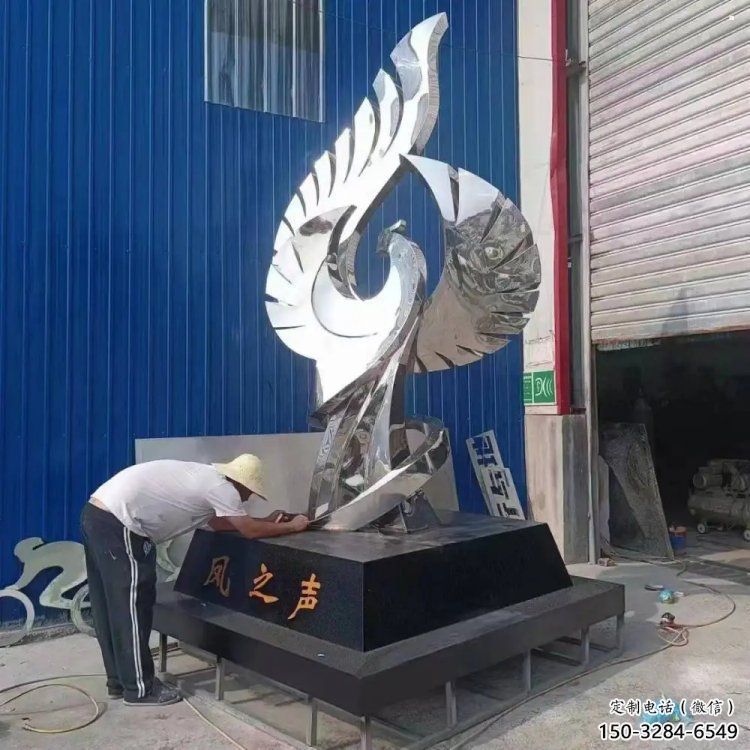 鳳凰雕塑制作廠家，城市雕塑，不銹鋼鳳凰雕塑生產(chǎn)