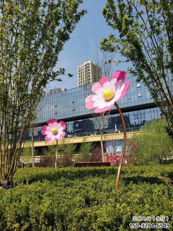 杏花雕塑供應，地標擺件，不銹鋼杏花雕塑制造廠家