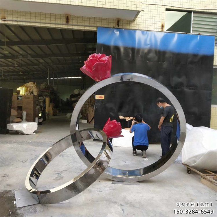 鉆戒雕塑通用，花園小品，廣場景觀鉆戒雕塑優價