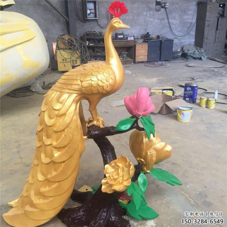 孔雀雕塑廠家，美陳雕塑，制造銅孔雀雕塑公司?