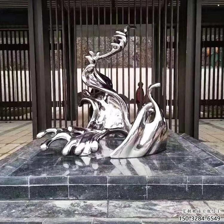 彩繪水花雕塑