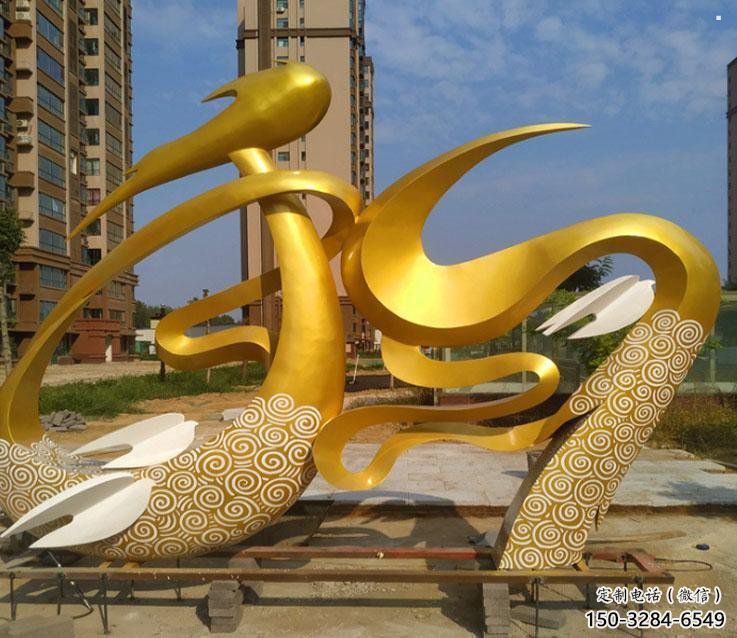 抽象和字雕塑展品，小區(qū)雕塑，不銹鋼和字雕塑制作精選