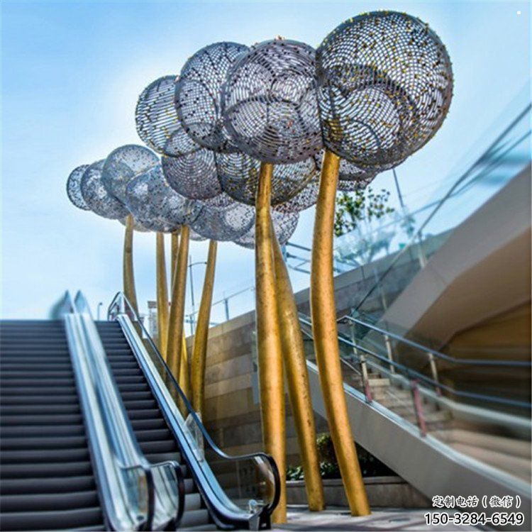 空心球雕塑優(yōu)選，拉絲工藝，鏤空空心球雕塑廠家承接