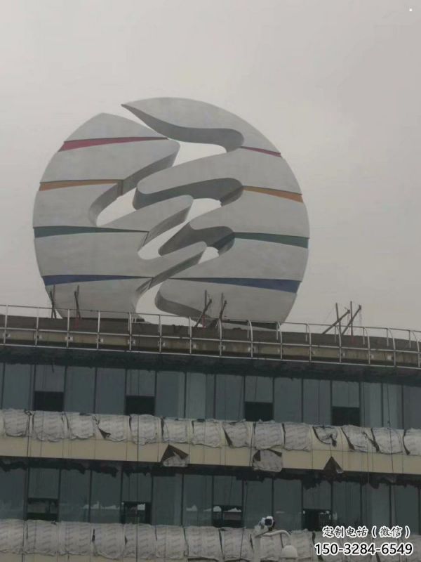 鏤空球雕塑精選，街道標識，異形鏤空球雕塑指用