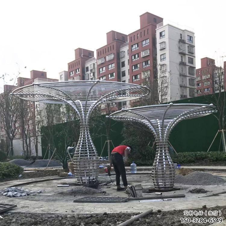 遮陽樹雕塑制作，城市裝飾，鏤空遮陽樹雕塑廠