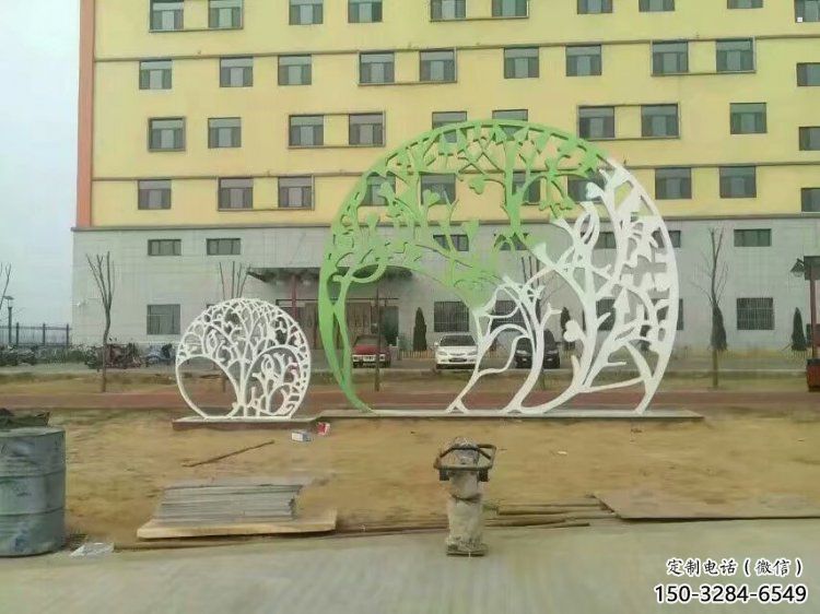 鏤空樹雕塑預定，城區(qū)小品，鏤空剪紙樹雕塑制造商