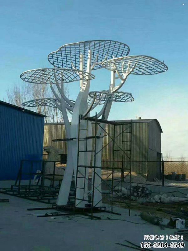 蘑菇樹雕塑制作，景區(qū)雕塑，城市鏤空蘑菇樹雕塑提供