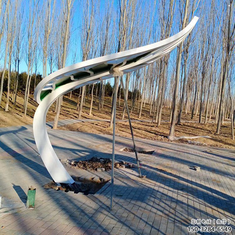 樹葉雕塑優選，陸地擺件，彩繪仿真樹葉雕塑供給