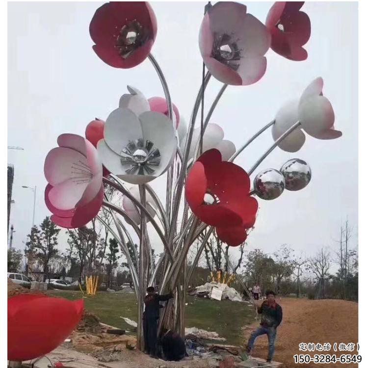花樹雕塑加工，烤漆工藝，不銹鋼花樹雕塑廠家精選
