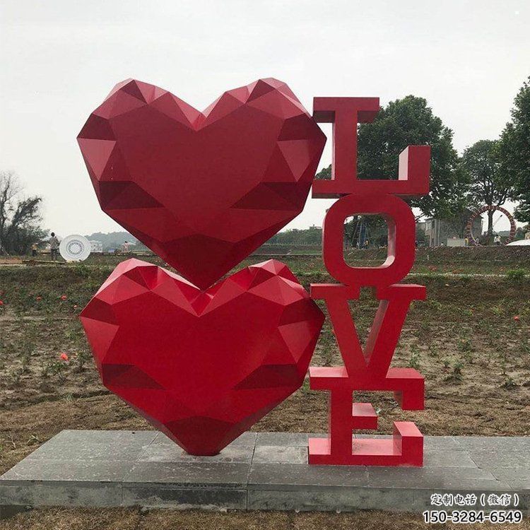 love字母雕塑承接，鍛造工藝，不銹鋼love雕塑廠家
