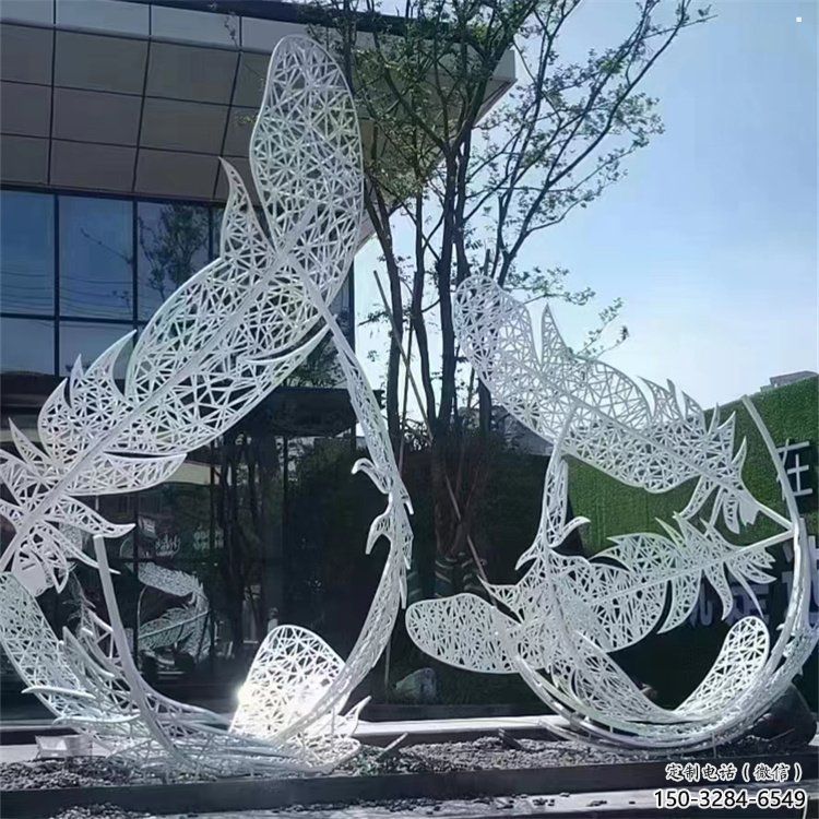 羽毛雕塑工程供應，校園雕塑，烤漆羽毛雕塑供求