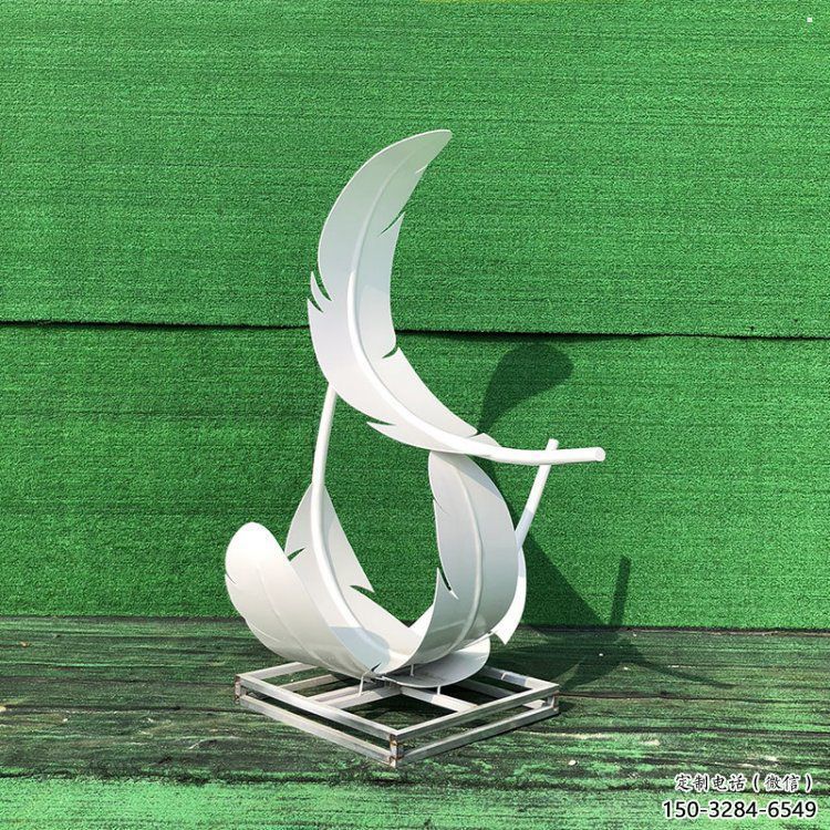 雕塑羽毛景觀制造，街景小品，景觀烤漆羽毛雕塑優(yōu)價(jià)