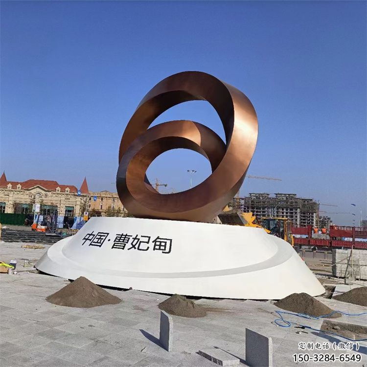戶外圓環雕塑，烤漆歐式雕塑，抽象工藝