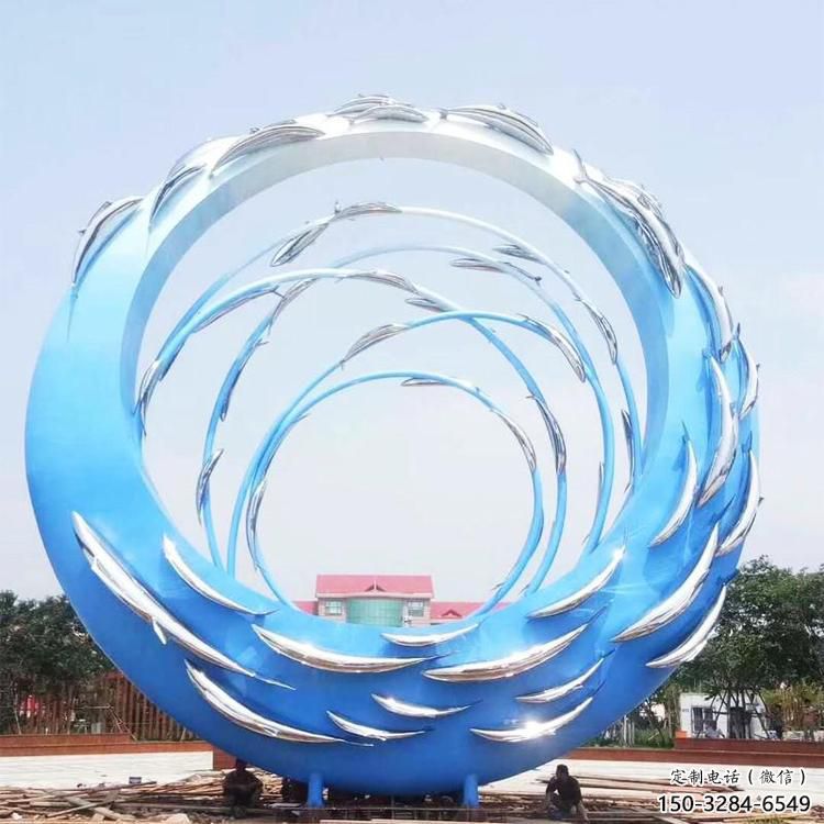 景區(qū)圓環(huán)雕塑觀(guān)賞型，公園小品，別墅烤漆圓環(huán)雕塑生產(chǎn)商