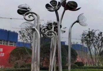 四葉草雕塑標(biāo)準(zhǔn)，陸地擺件，不銹鋼四葉草雕塑定制