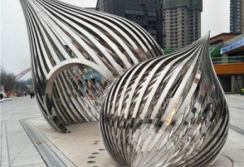 大型水滴雕塑常用，戶外擺放，鏤空水滴雕塑預定