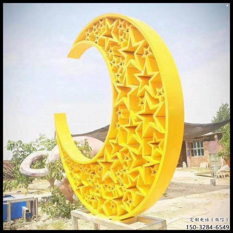 月亮雕塑提供，露天雕塑，不銹鋼月亮雕塑生產(chǎn)承接
