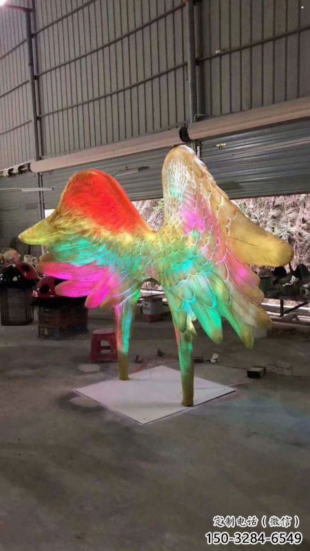 建筑鳥翅雕塑精選，露天雕塑，不銹鋼鳥翅雕塑訂做