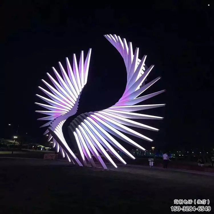 天使之翼雕塑制造商，城市雕塑，公園廣場(chǎng)翅膀雕塑觀賞型