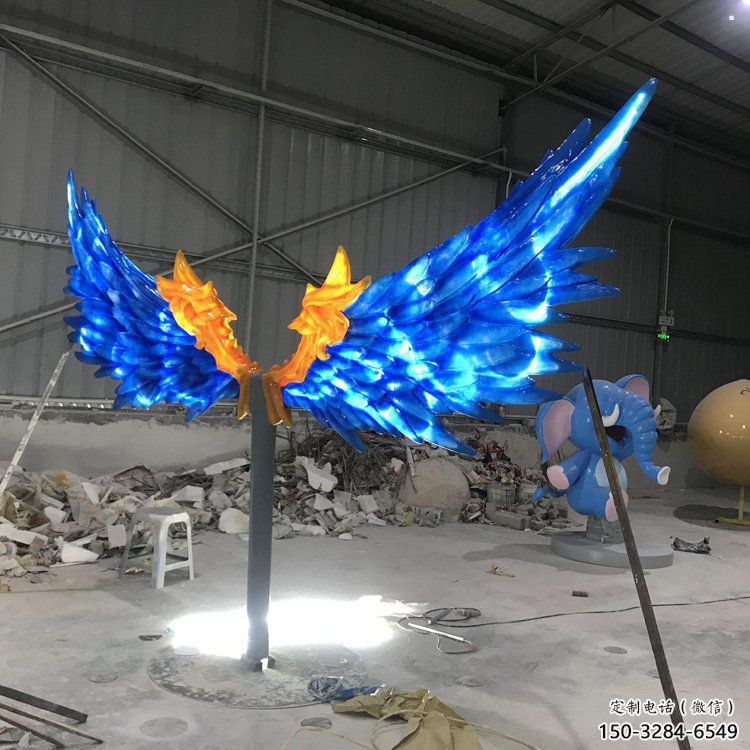 大型羽翼雕塑常用，戶外擺放，不銹鋼羽翼雕塑專供