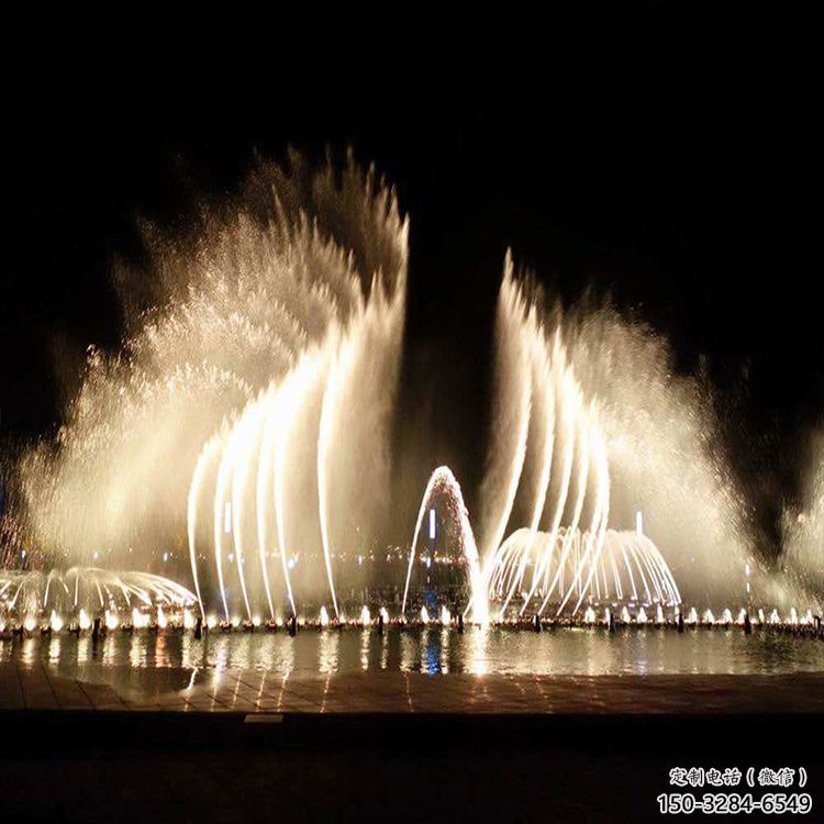馬鞍山水景程控噴泉雕塑，高噴循環噴水方式設計制作
