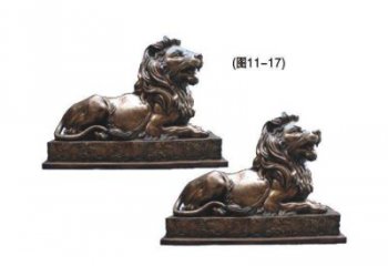 安慶公園獅子雕塑供求，景觀雕塑，鑄銅趴獅雕塑優(yōu)選