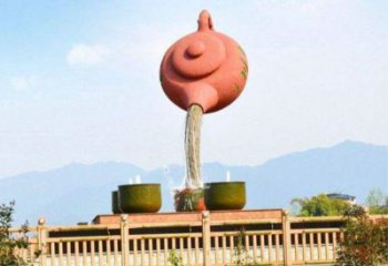 玉林公園天壺雕塑工廠，不銹鋼材質，圓雕形式