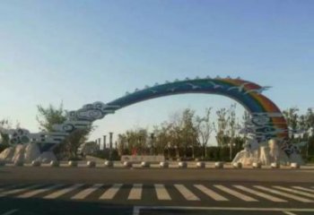 宜昌云朵大門雕塑，公園美陳元素，不銹鋼云朵大門雕塑