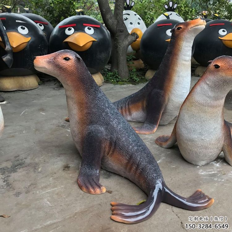 白下園林海豹雕塑 白下園林海豹雕塑