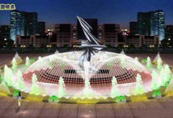 鄂州水景搖擺噴泉雕塑，循環(huán)噴水模式噴泉雕塑加工