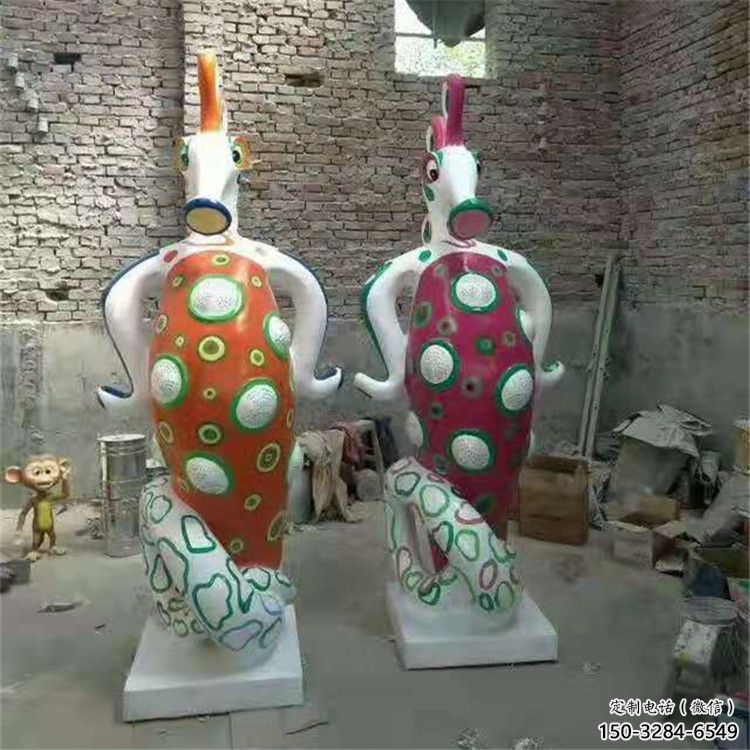 盤(pán)錦幼兒園河馬雕塑，動(dòng)漫文化雕塑，卡通動(dòng)物制作