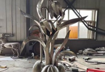 朝陽木棉花雕塑制造商，城市雕塑，不銹鋼木棉花雕塑廠家