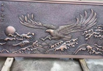 臨沂老鷹浮雕訂做，景區雕塑，鍛銅動物浮雕定價