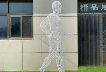 小店鏤空運動員雕塑服務商，美陳雕塑，鐵藝體育人物雕塑精選
