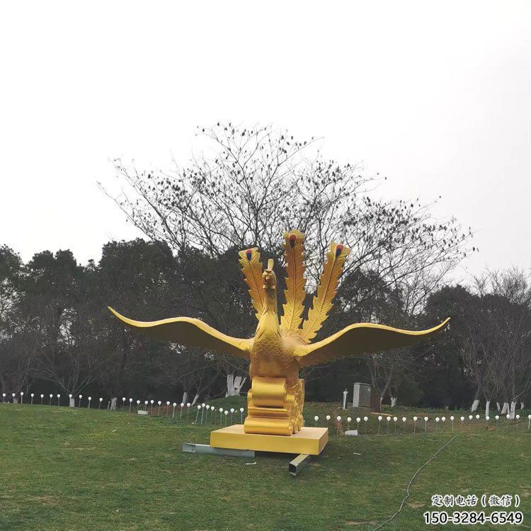 雅安鳳凰雕塑選用，美陳雕塑，鑄銅鳳凰雕塑工藝廠家