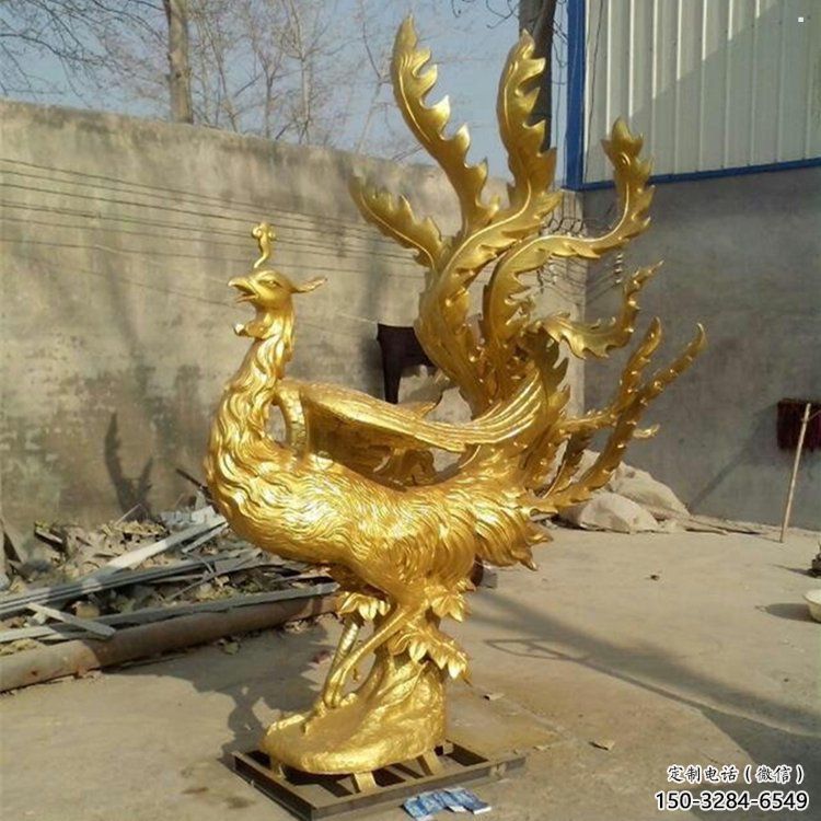 日喀則鳳凰雕塑廠家，鍛造工藝，銅鳳凰雕塑廠家承接