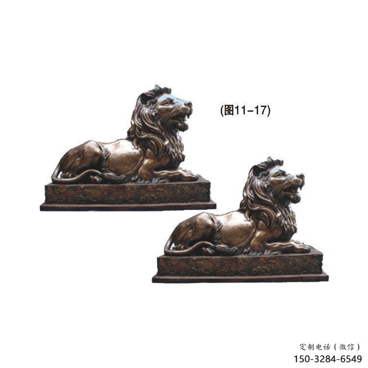 烏魯木齊公園獅子雕塑供求，景觀雕塑，鑄銅趴獅雕塑優選
