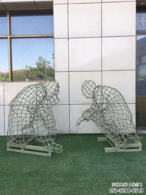 迪慶鏤空對弈雕塑標準，廣場雕塑，鐵藝民俗人物雕塑供給