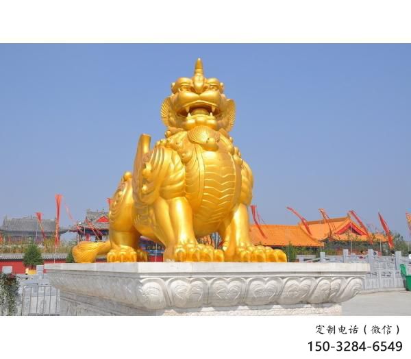 南岸廣場貔貅雕塑，動物彩繪雕塑，抽象效果