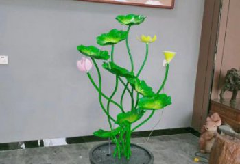城關荷花雕塑異型優選，城市裝飾，展示荷花雕塑定做