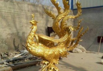日喀則鳳凰雕塑廠家，鍛造工藝，銅鳳凰雕塑廠家承接