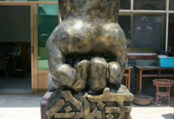 大理握拳雕塑訂做，歐式風格，玻璃鋼握拳雕塑廠家選定