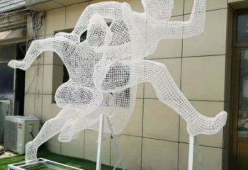 怒江鏤空健兒雕塑制造，校園雕塑，金屬鐵藝人物雕塑展品
